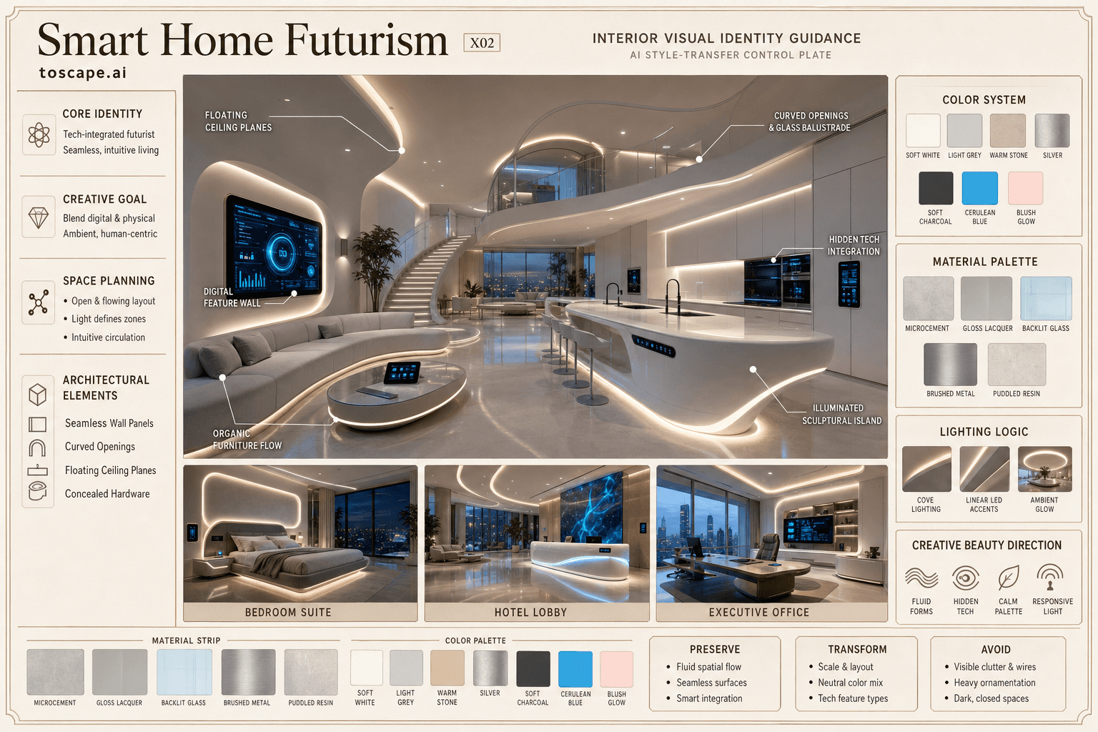 Smart Home Futurism interior style hero plate