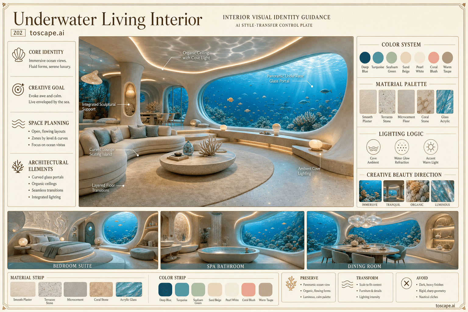 Underwater Living Interior interior style hero plate
