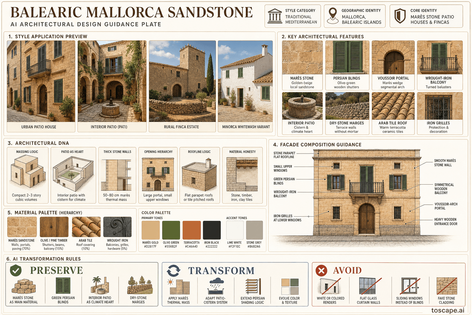 Balearic Mallorca Sandstone hero plate — Spain