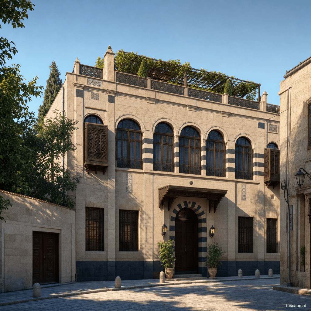 Damascus Courtyard House hero plate — Syria
