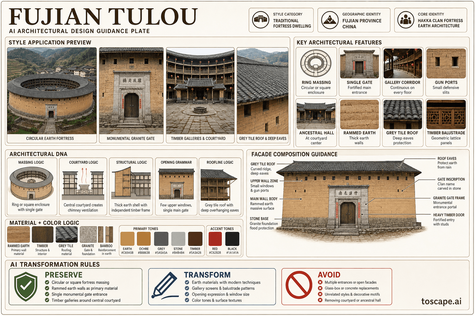 Fujian Tulou hero plate — China