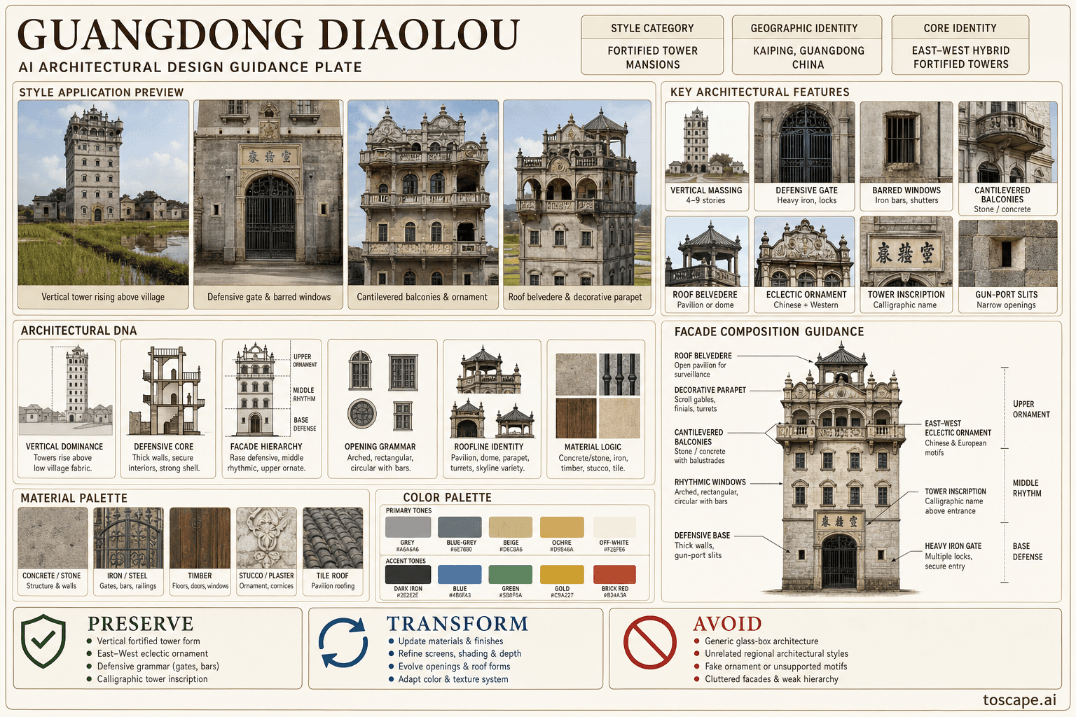 Guangdong Diaolou hero plate — China