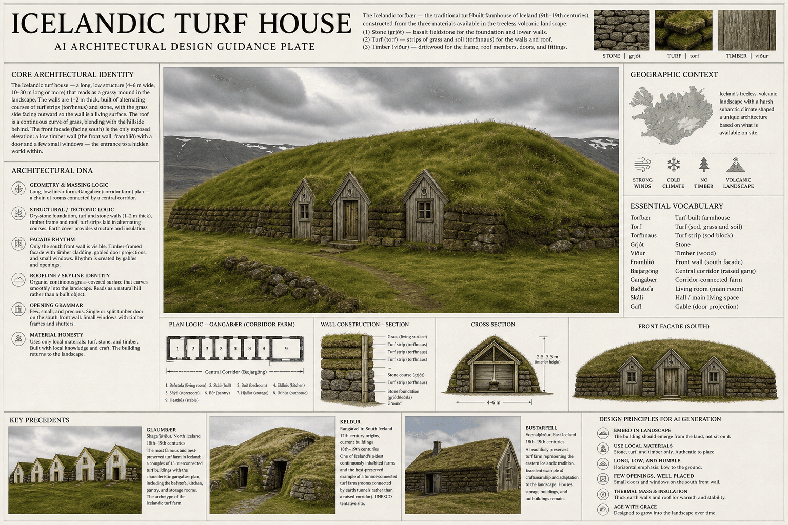 Icelandic Turf House hero plate — Denmark