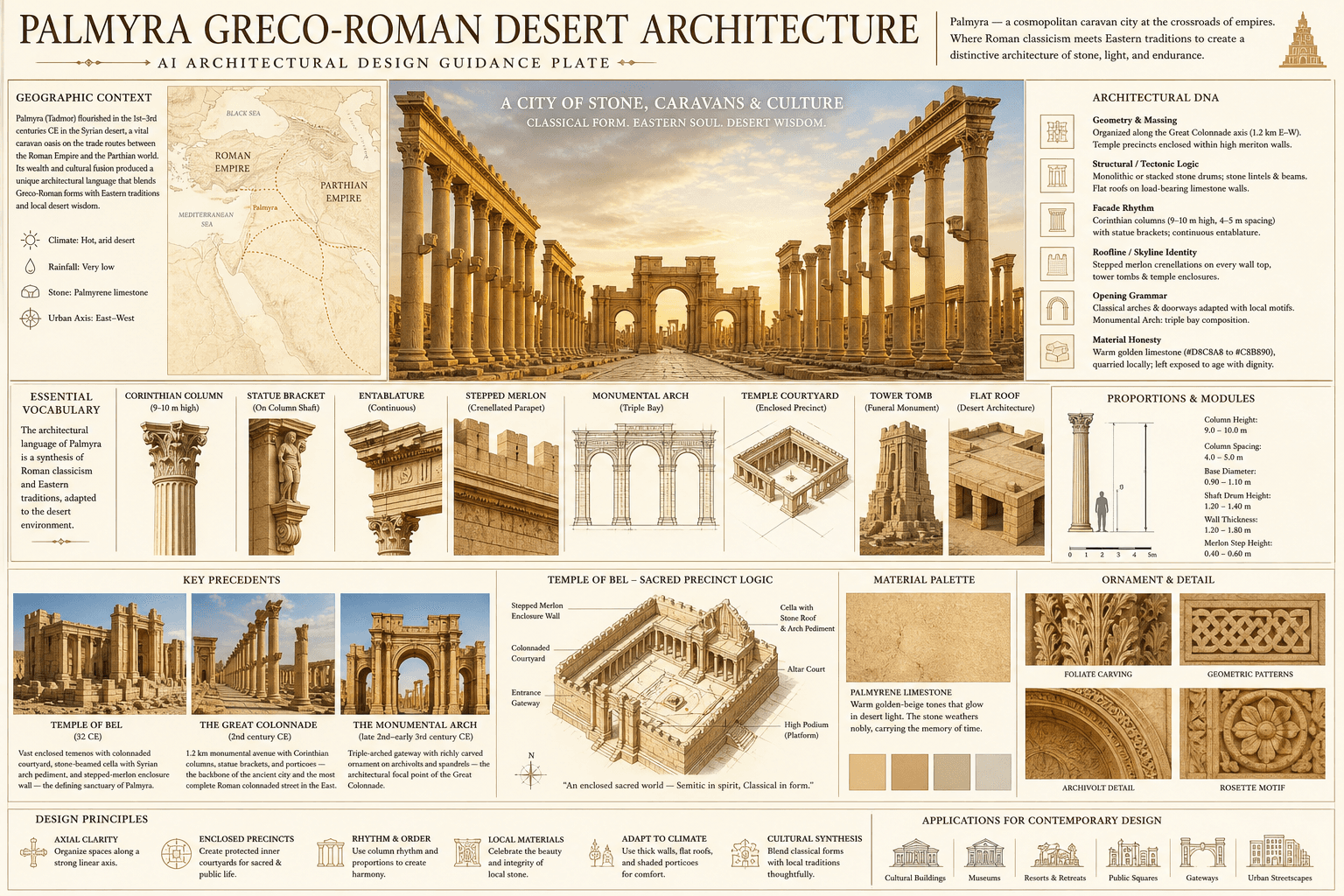 Palmyra Greco-Roman Desert hero plate — Syria