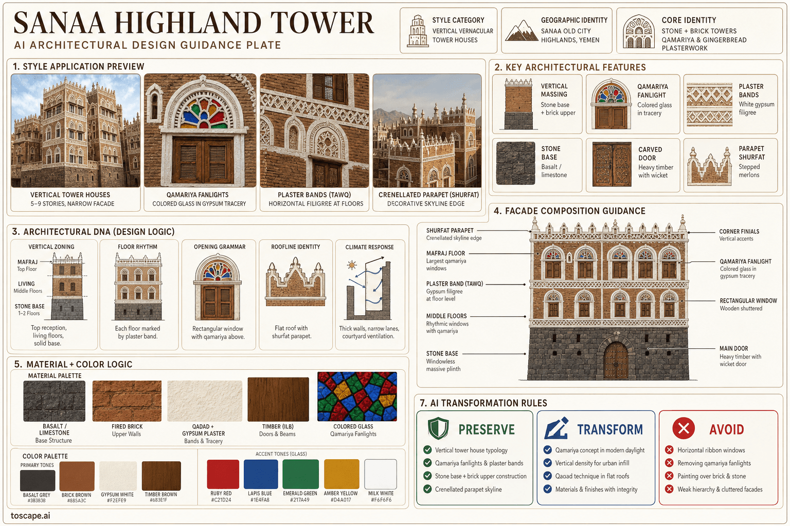 Sanaa Highland Tower hero plate — Yemen