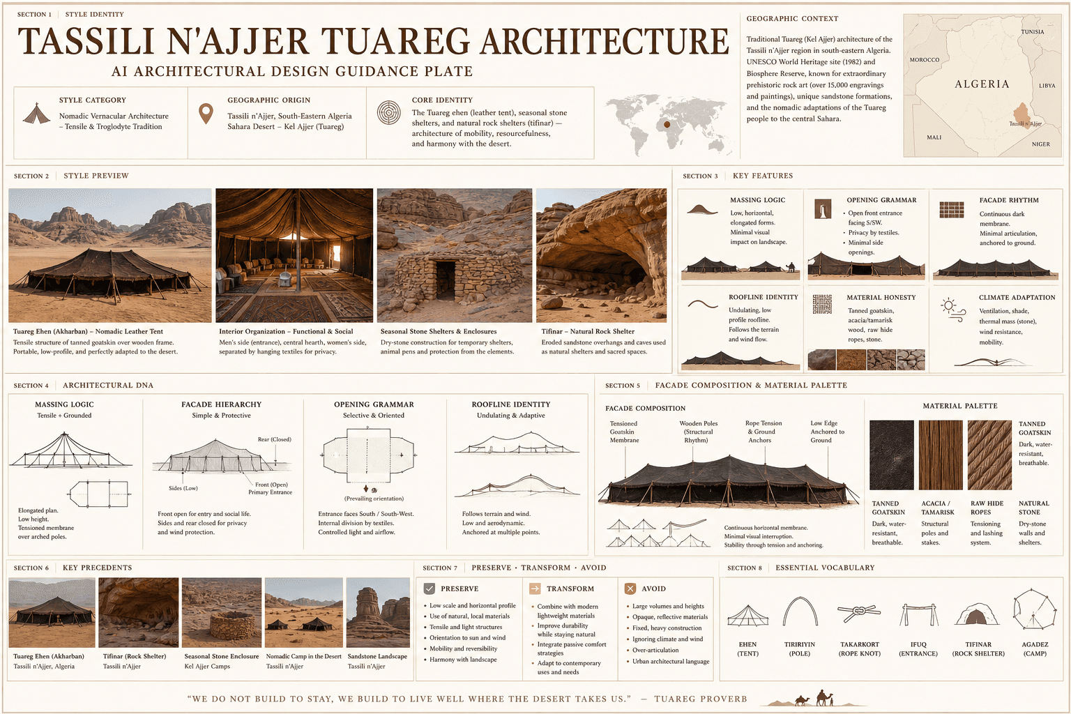 Tassili N'ajjer Tuareg hero plate — Algeria