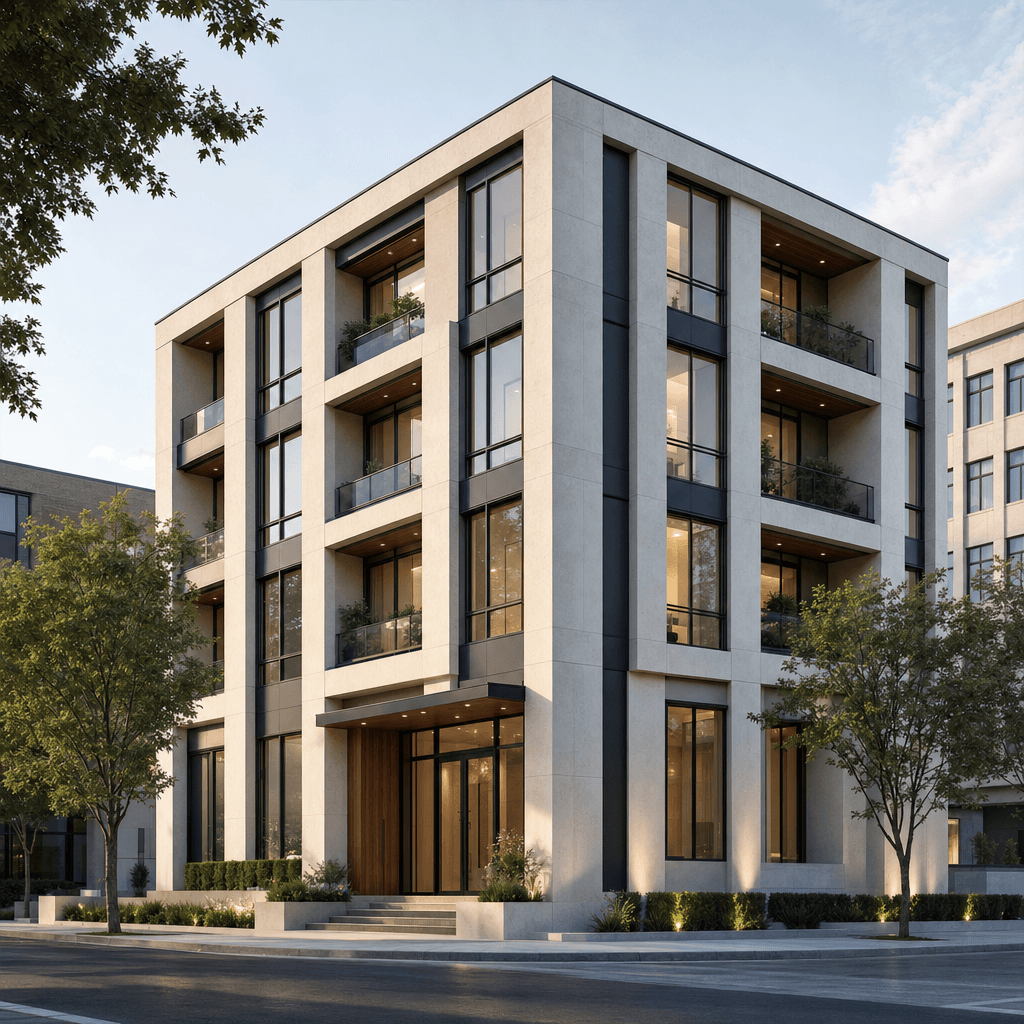 Contemporary Modern architectural style - Global / International - adaptable to any climate zone and urban context, with particular...