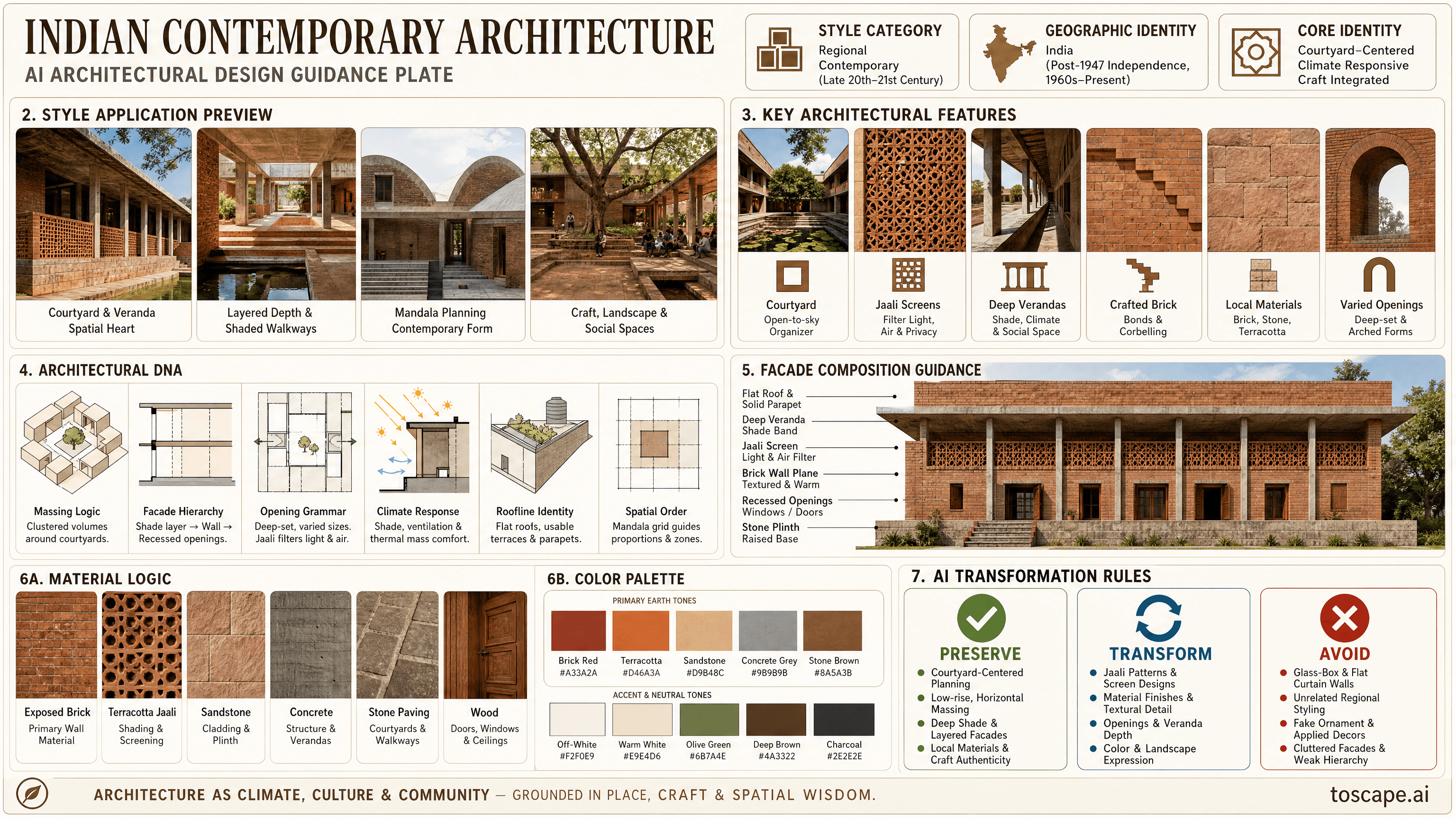 INDIAN CONTEMPORARY ARCHITECTURE hero plate - India (post-1947 independence, accelerating 1960s-present)
