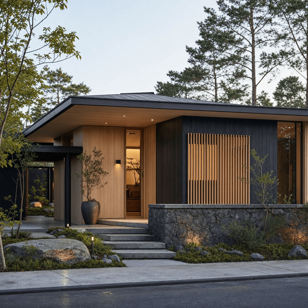 Japandi architectural style - Hybrid - fusing Japanese aesthetic philosophy with Scandinavian functional tradition.