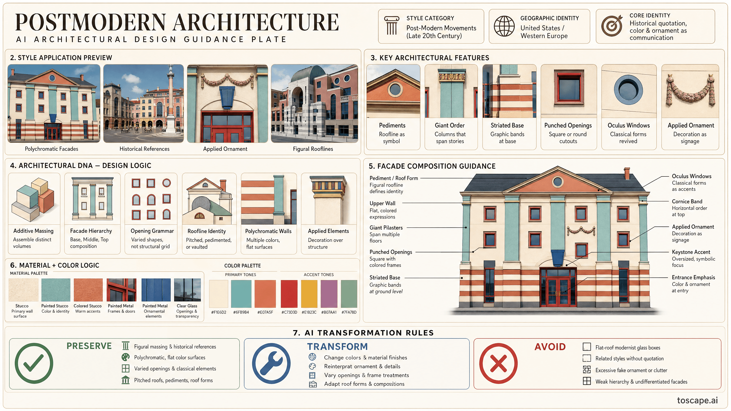 POSTMODERN ARCHITECTURE hero plate - United States / Western Europe (1960s-1980s)