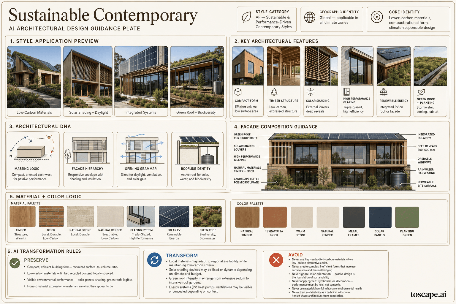 Sustainable Contemporary hero plate - Global - applicable in all climate zones.