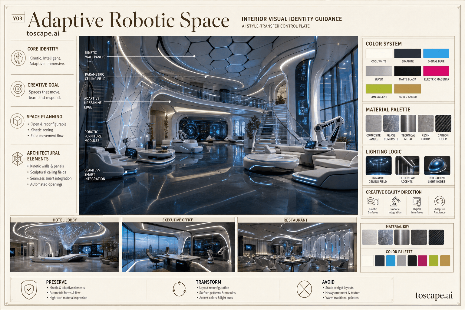 Adaptive Robotic Space interior style hero plate