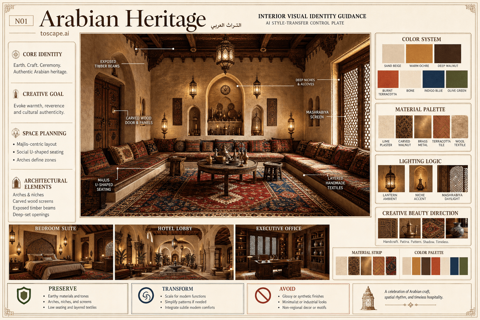 Arabian Heritage interior style hero plate