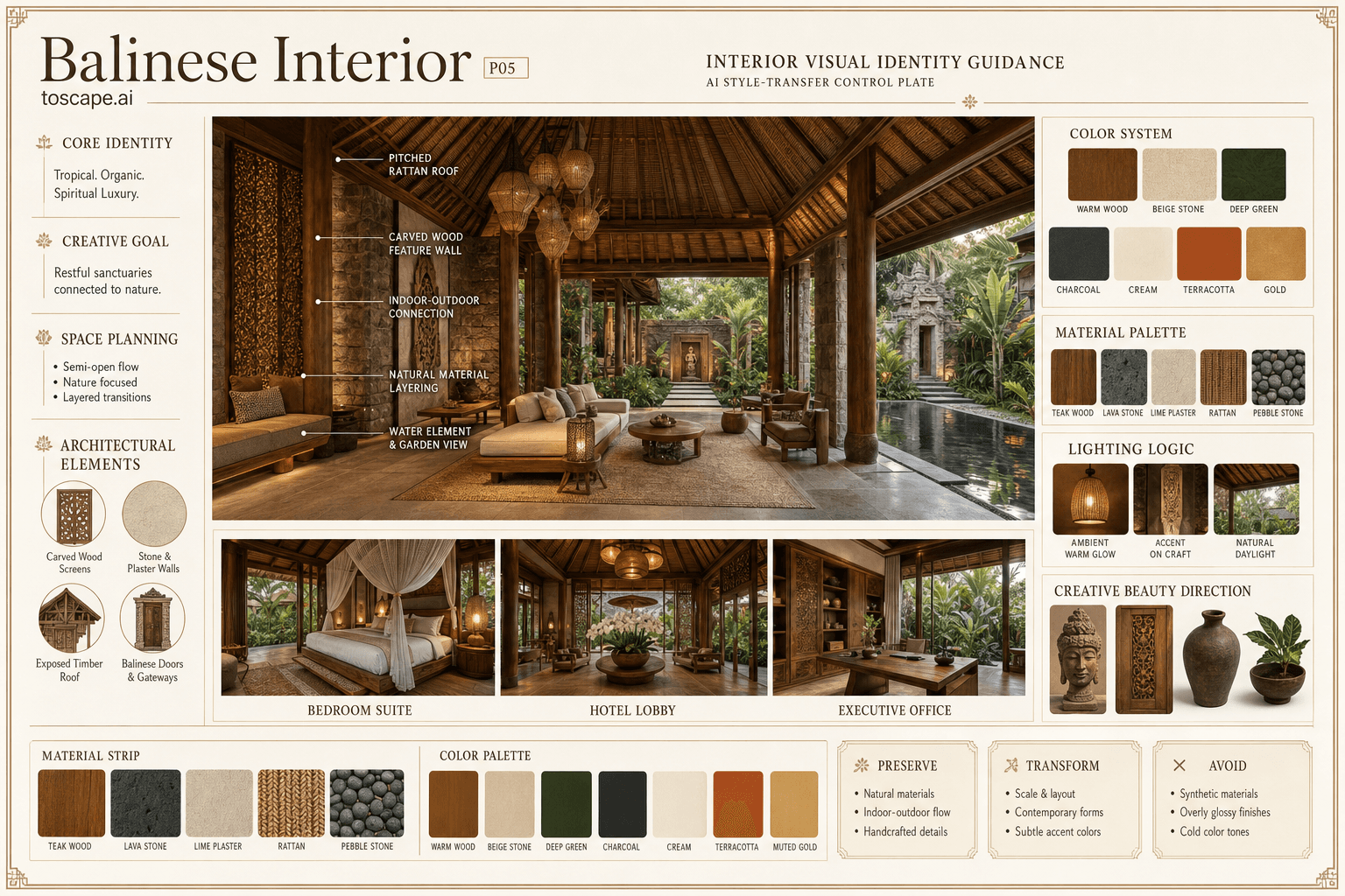 Balinese Interior interior style hero plate