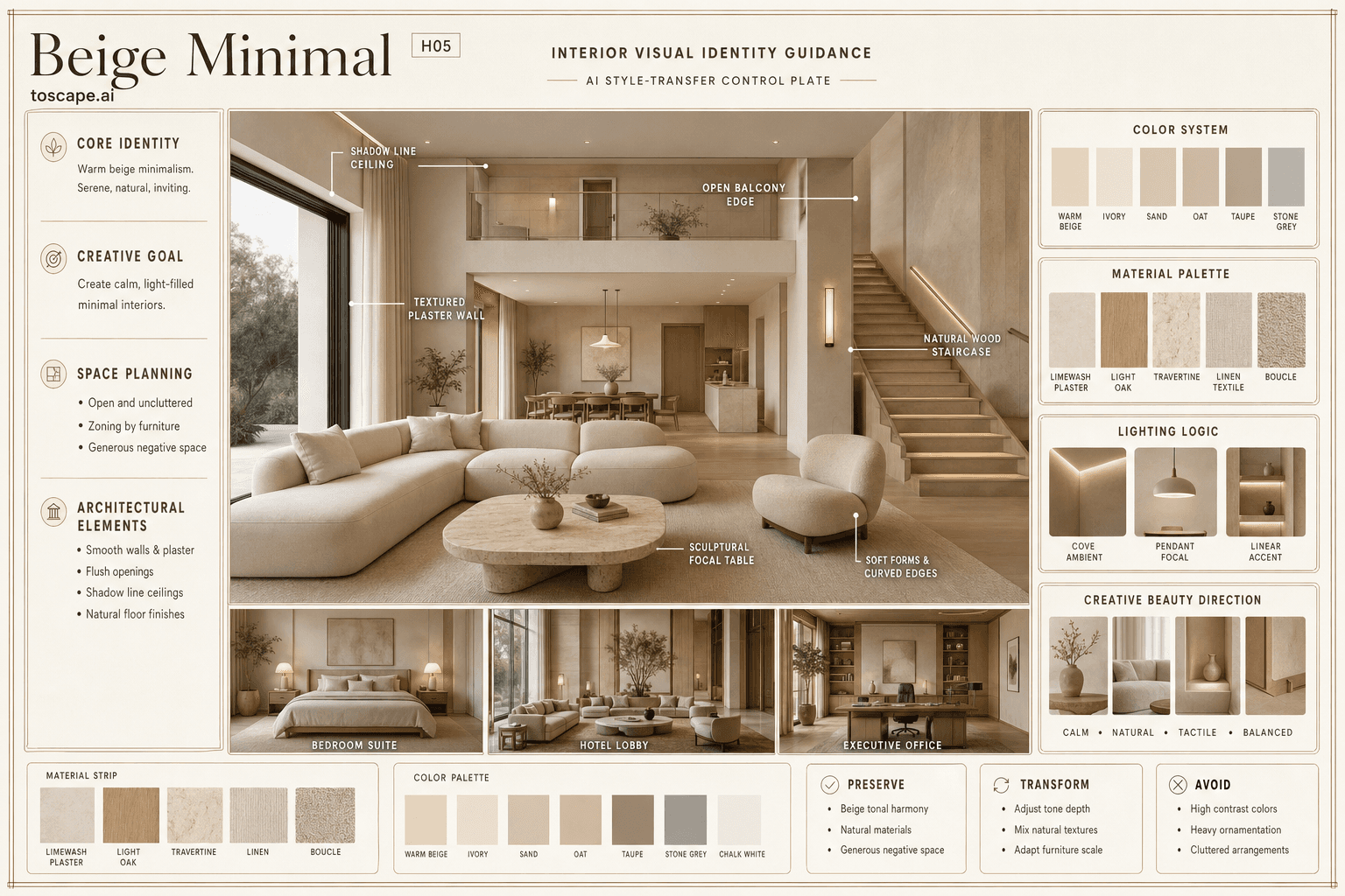 Beige Minimal interior style hero plate