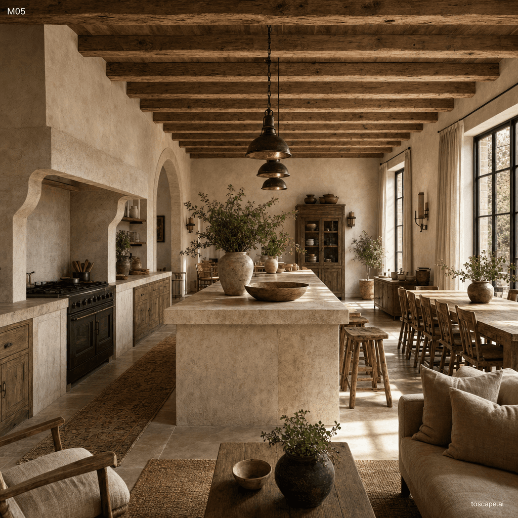 Belgian Farmhouse interior style reference