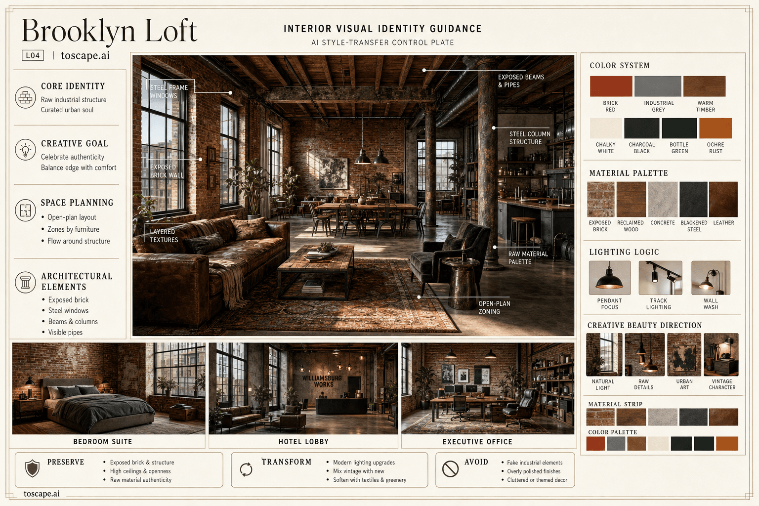 Brooklyn Loft interior style hero plate