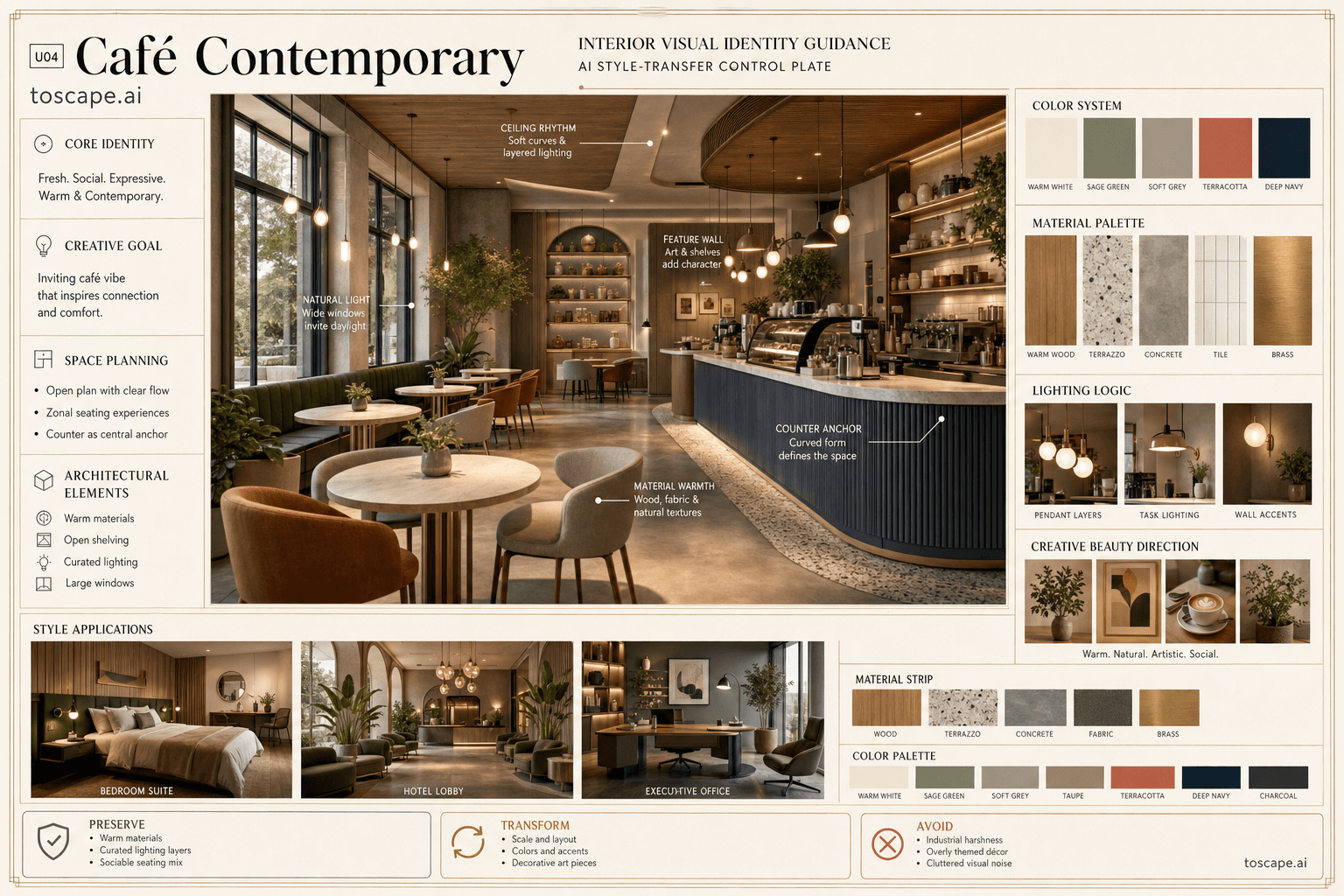 Cafe Contemporary interior style hero plate