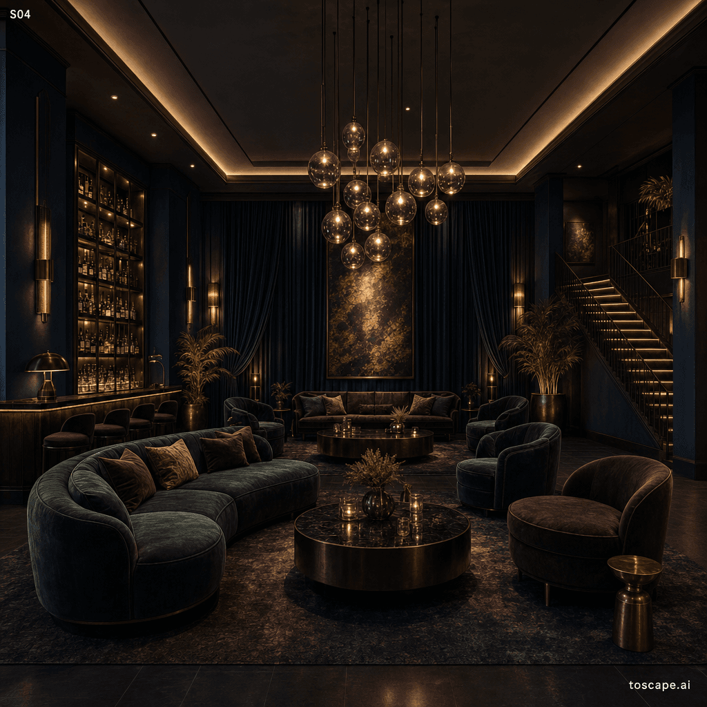 Cinematic Lounge interior style reference