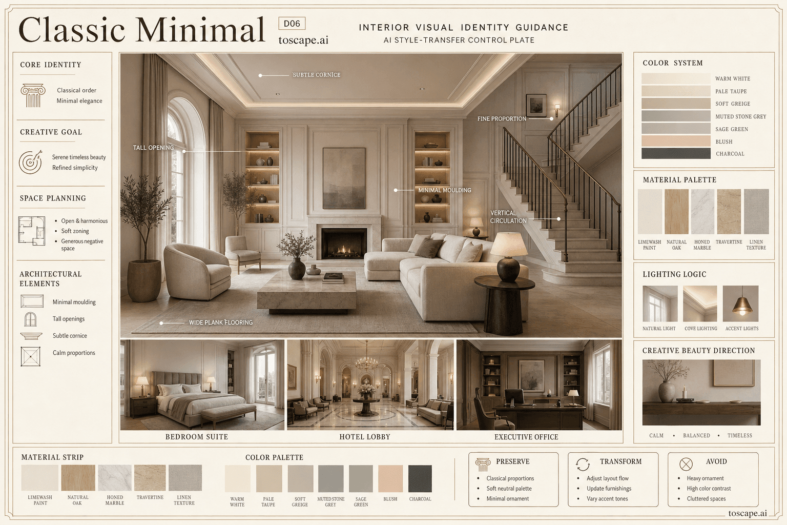 Classic Minimal interior style hero plate