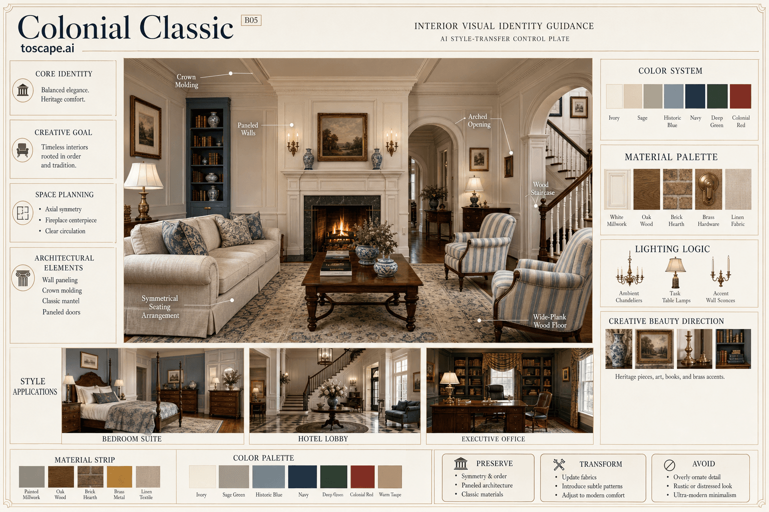 Colonial Classic interior style hero plate
