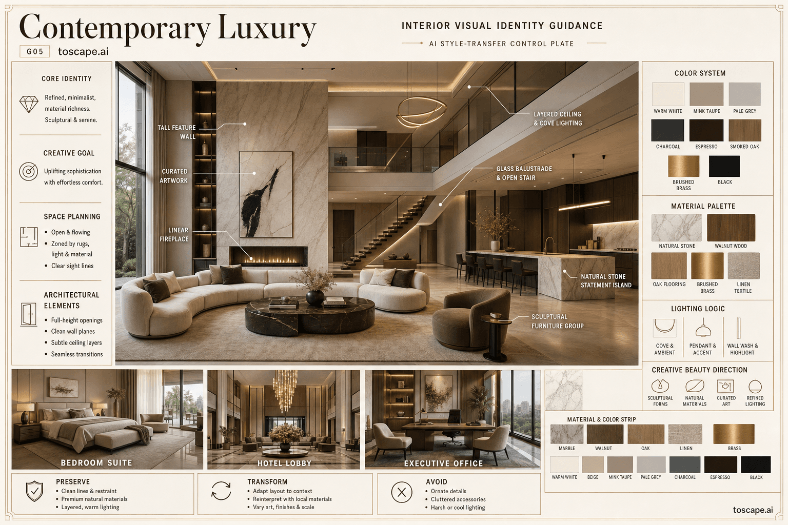 Contemporary Luxury interior style hero plate