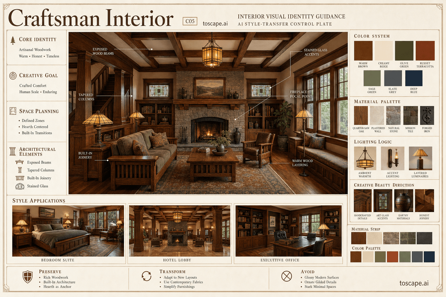 Craftsman Interior interior style hero plate