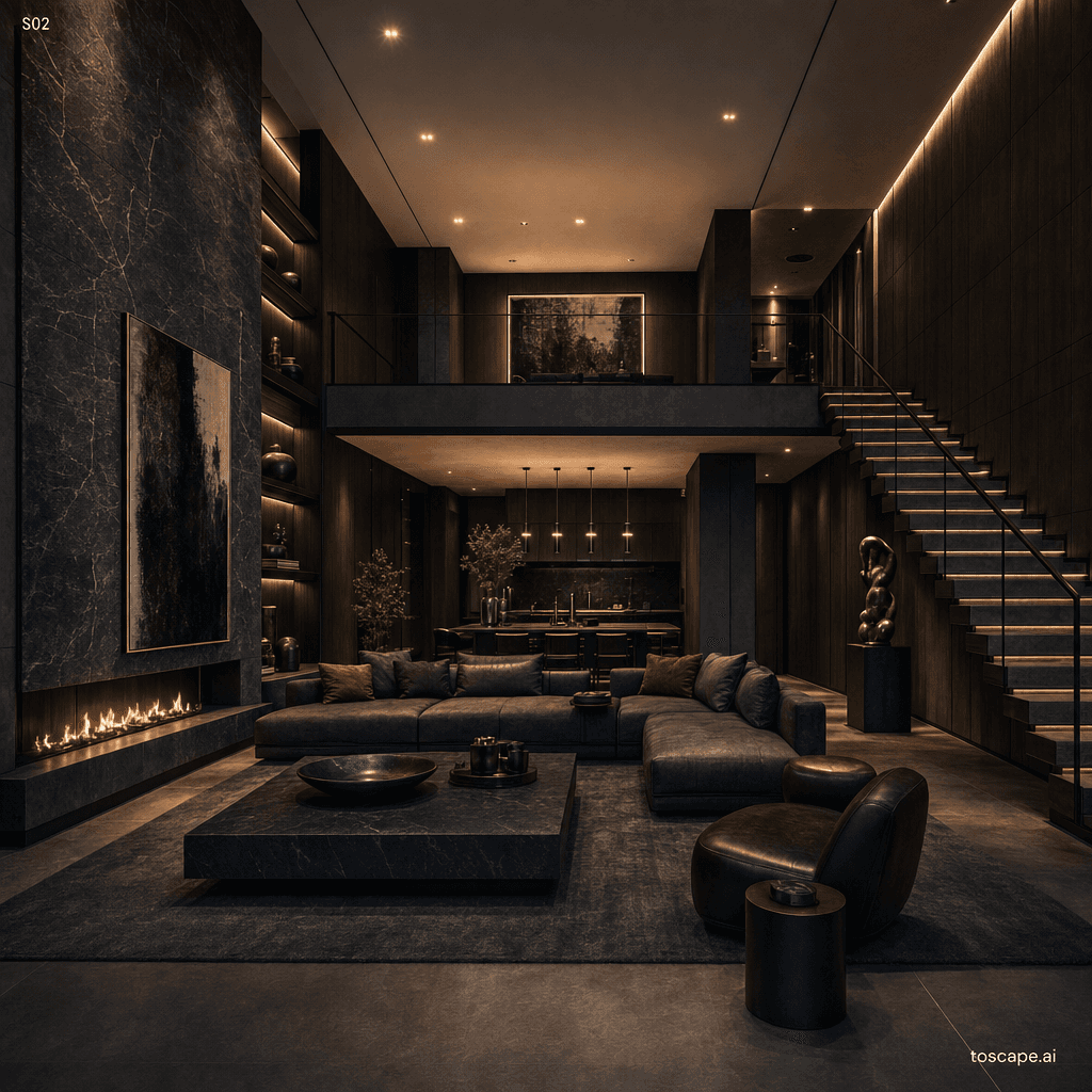 Dark Contemporary interior style reference