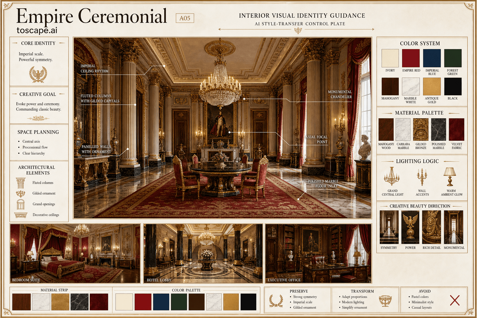 Empire Ceremonial interior style hero plate