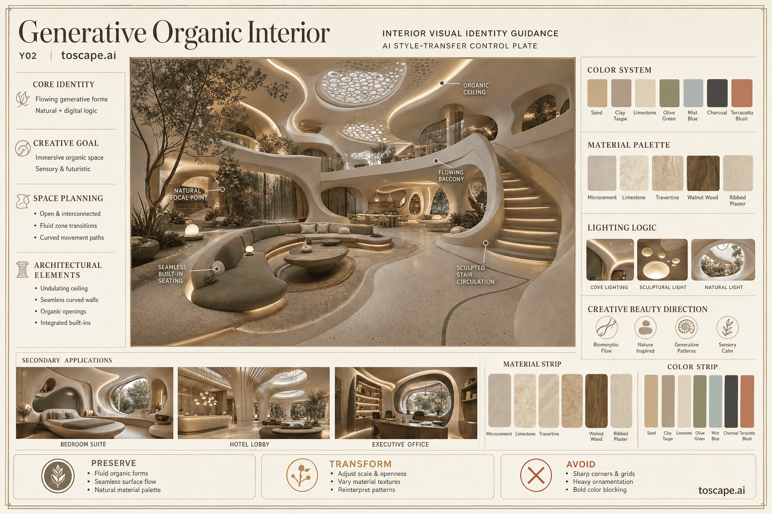 Generative Organic Interior interior style hero plate