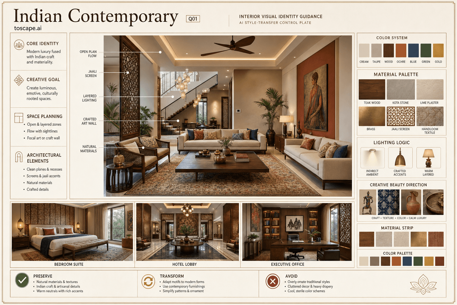 Indian Contemporary interior style hero plate