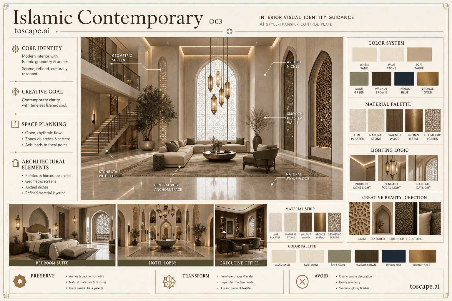 Islamic Contemporary interior style hero plate