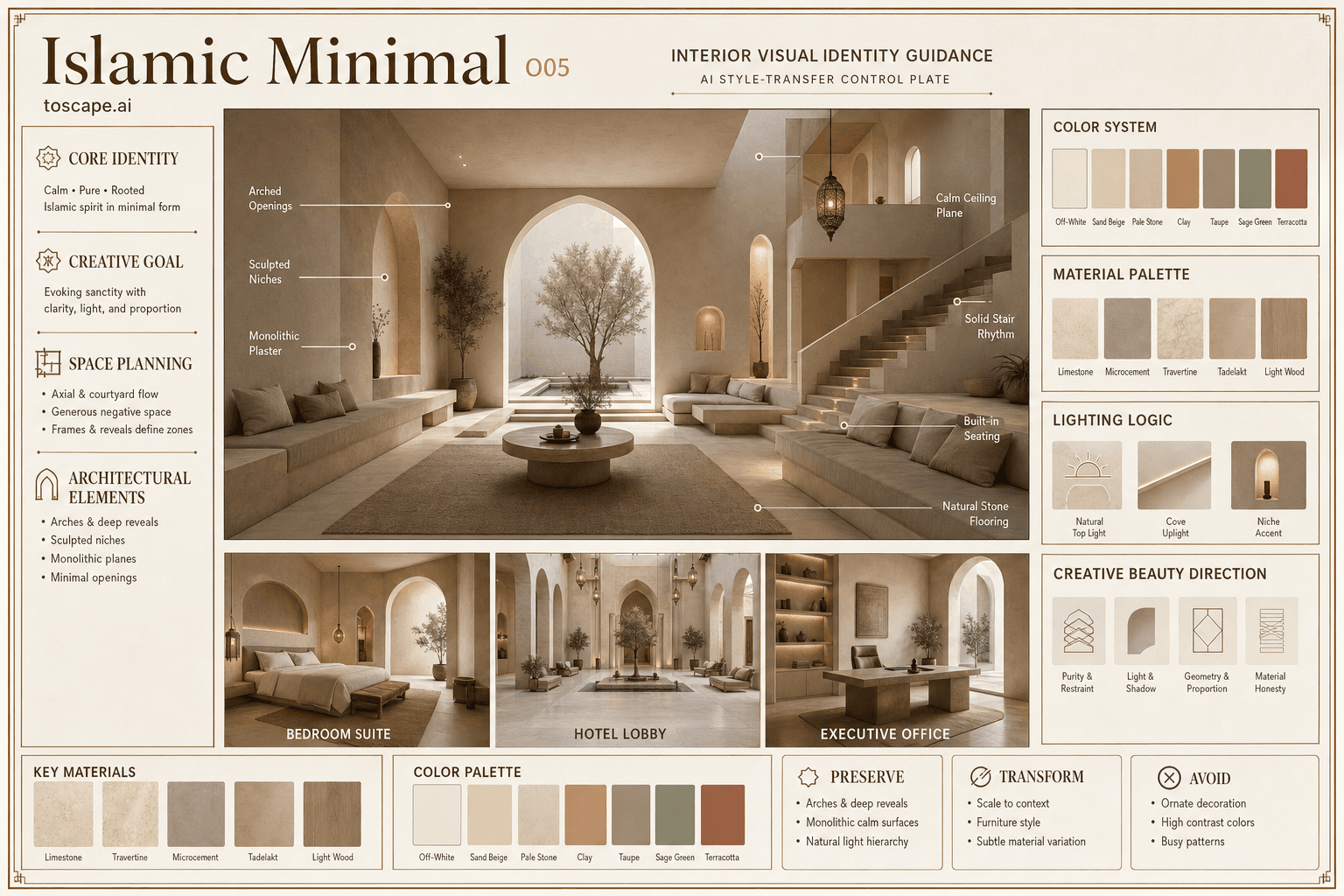 Islamic Minimal interior style hero plate