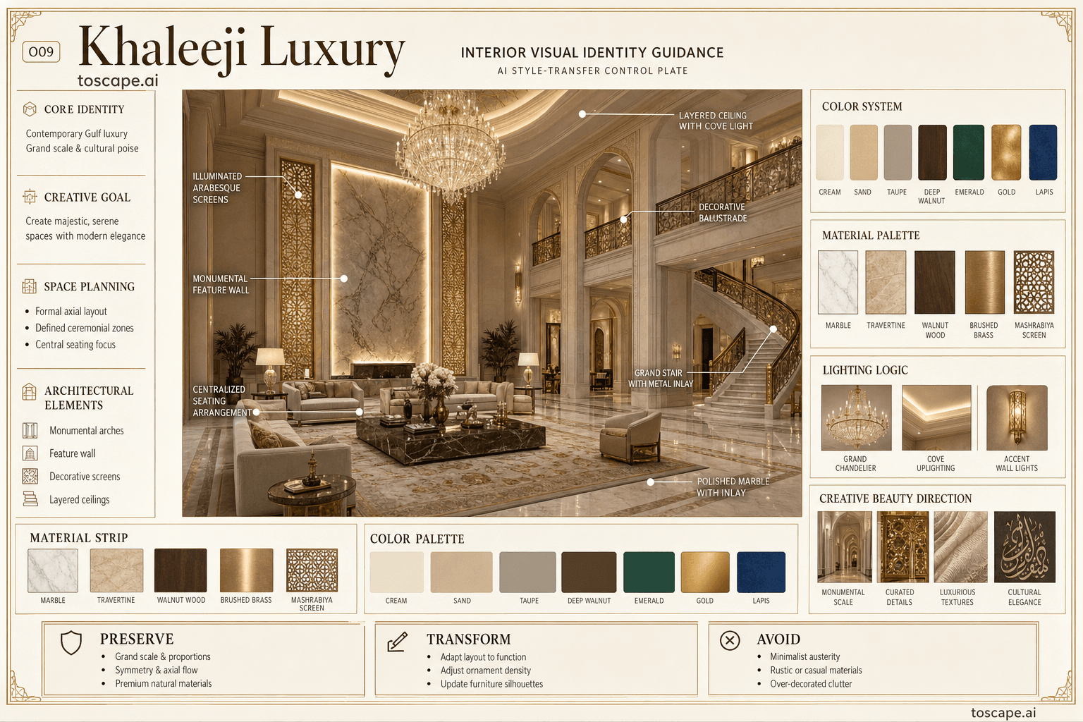 Khaleeji Luxury interior style hero plate