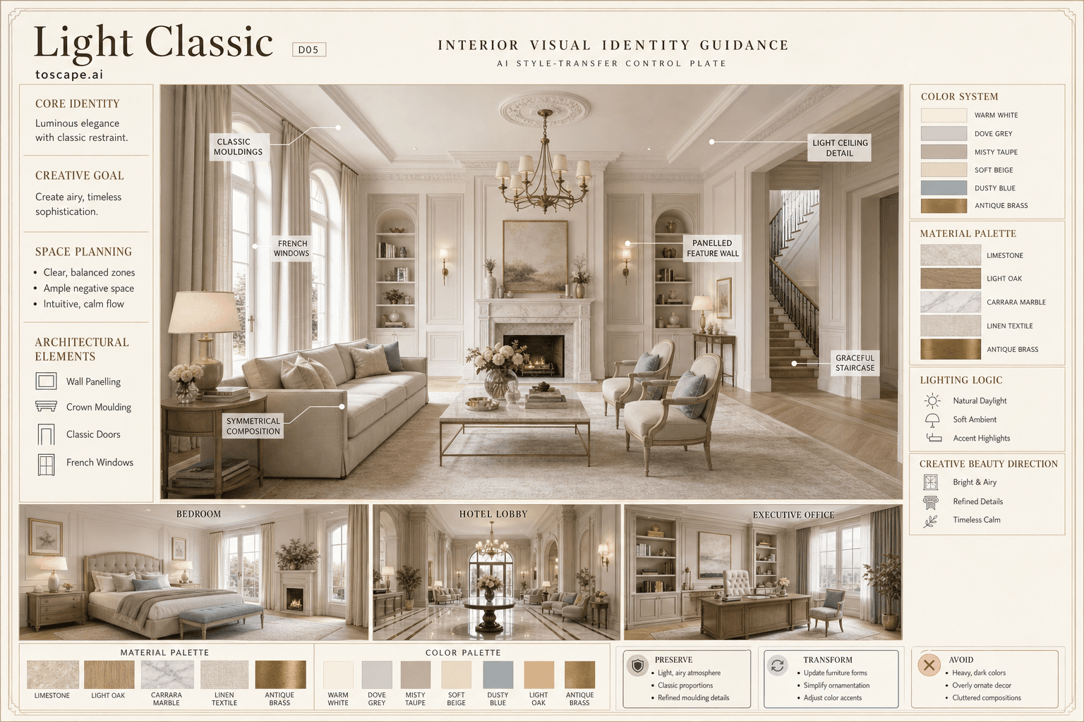 Light Classic interior style hero plate