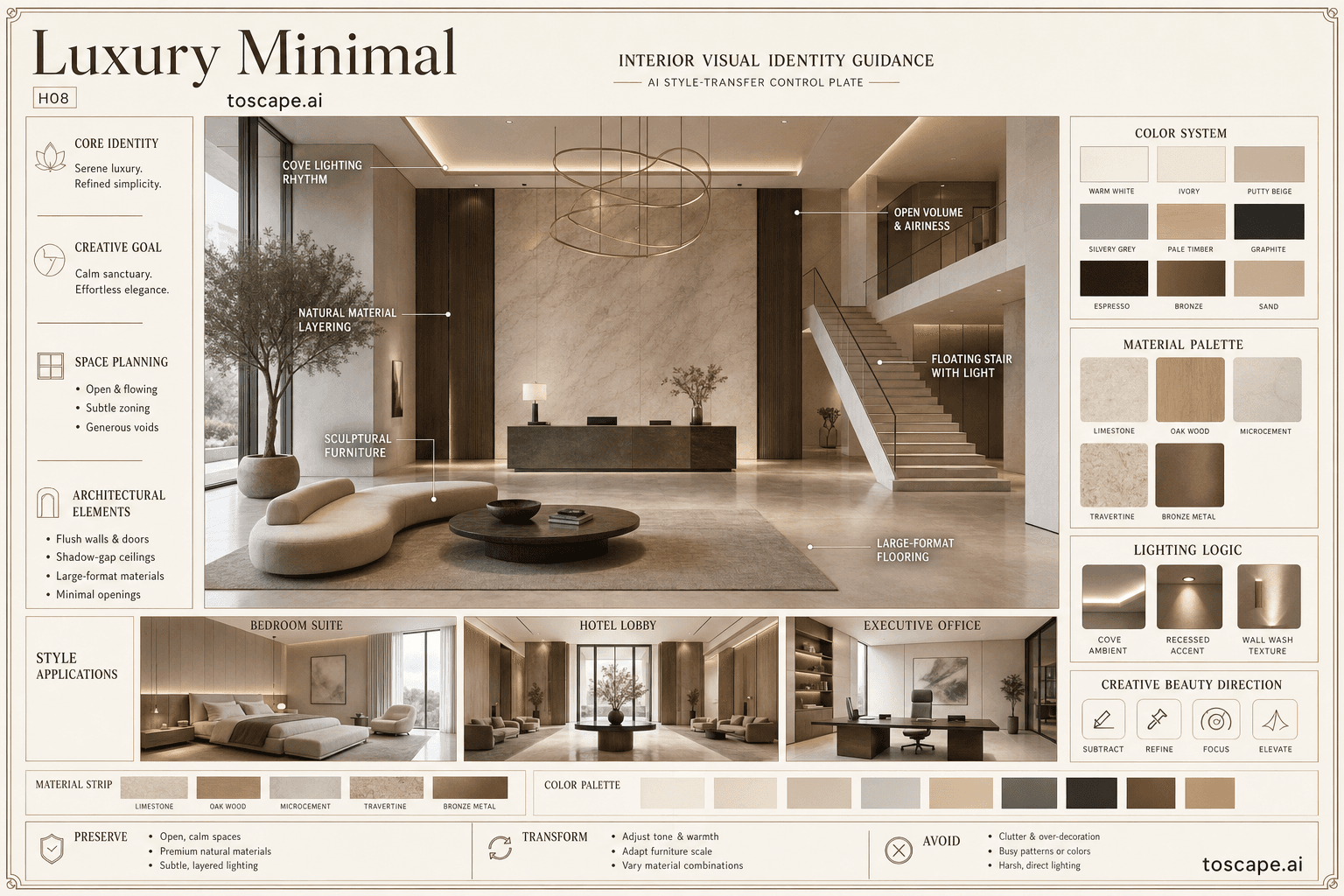 Luxury Minimal interior style hero plate