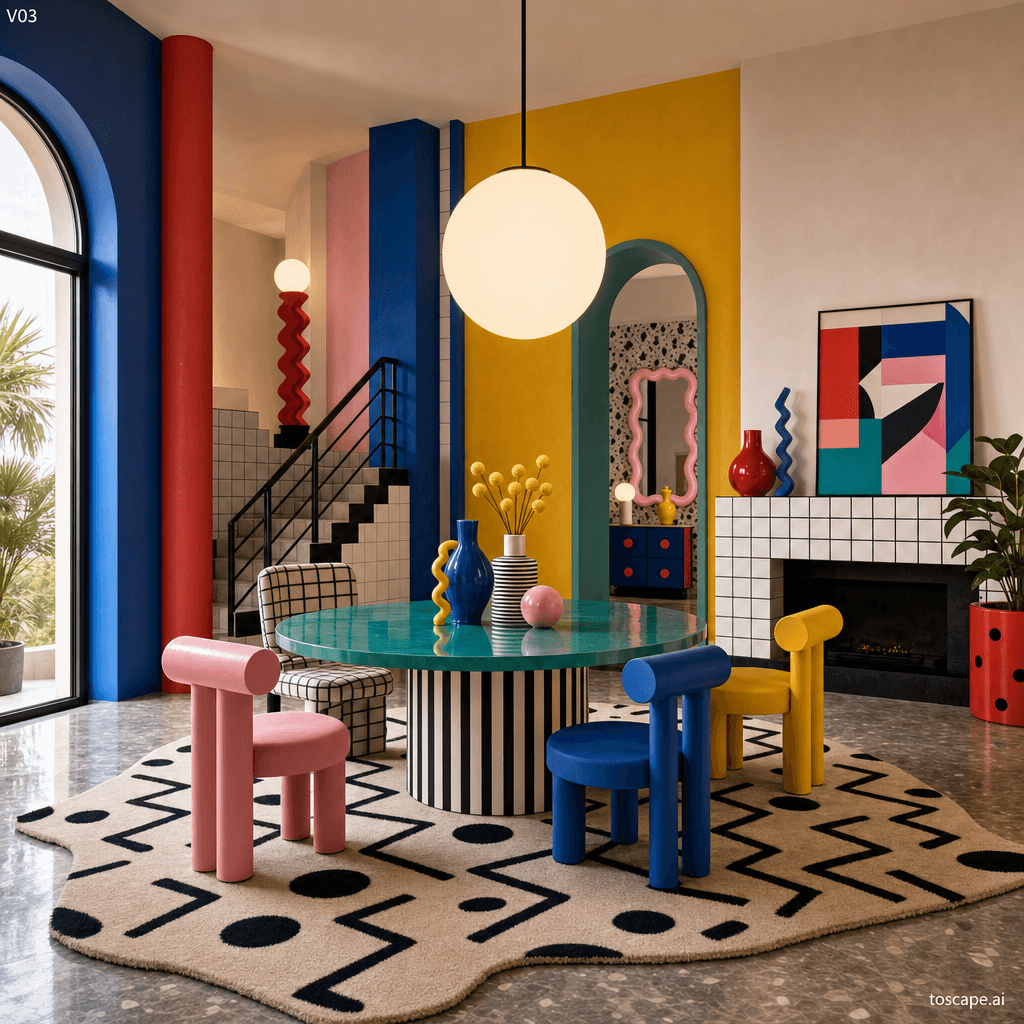 Memphis Design interior style reference