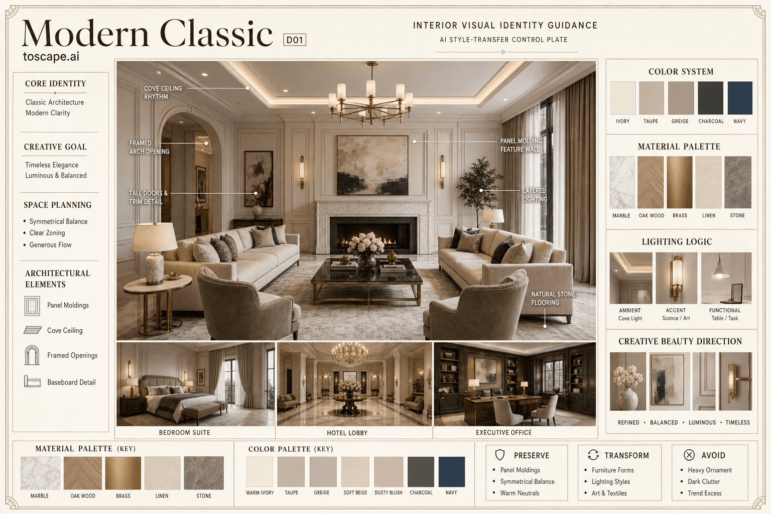 Modern Classic interior style hero plate