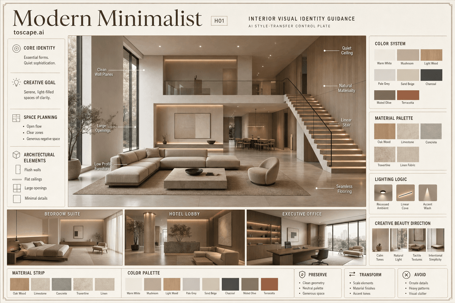 Modern Minimalist interior style hero plate