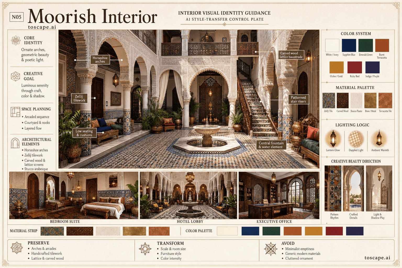 Moorish Interior interior style hero plate