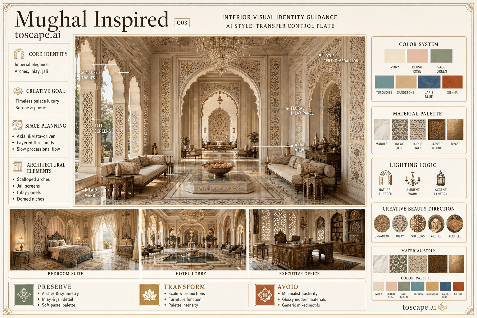 Mughal Inspired interior style hero plate