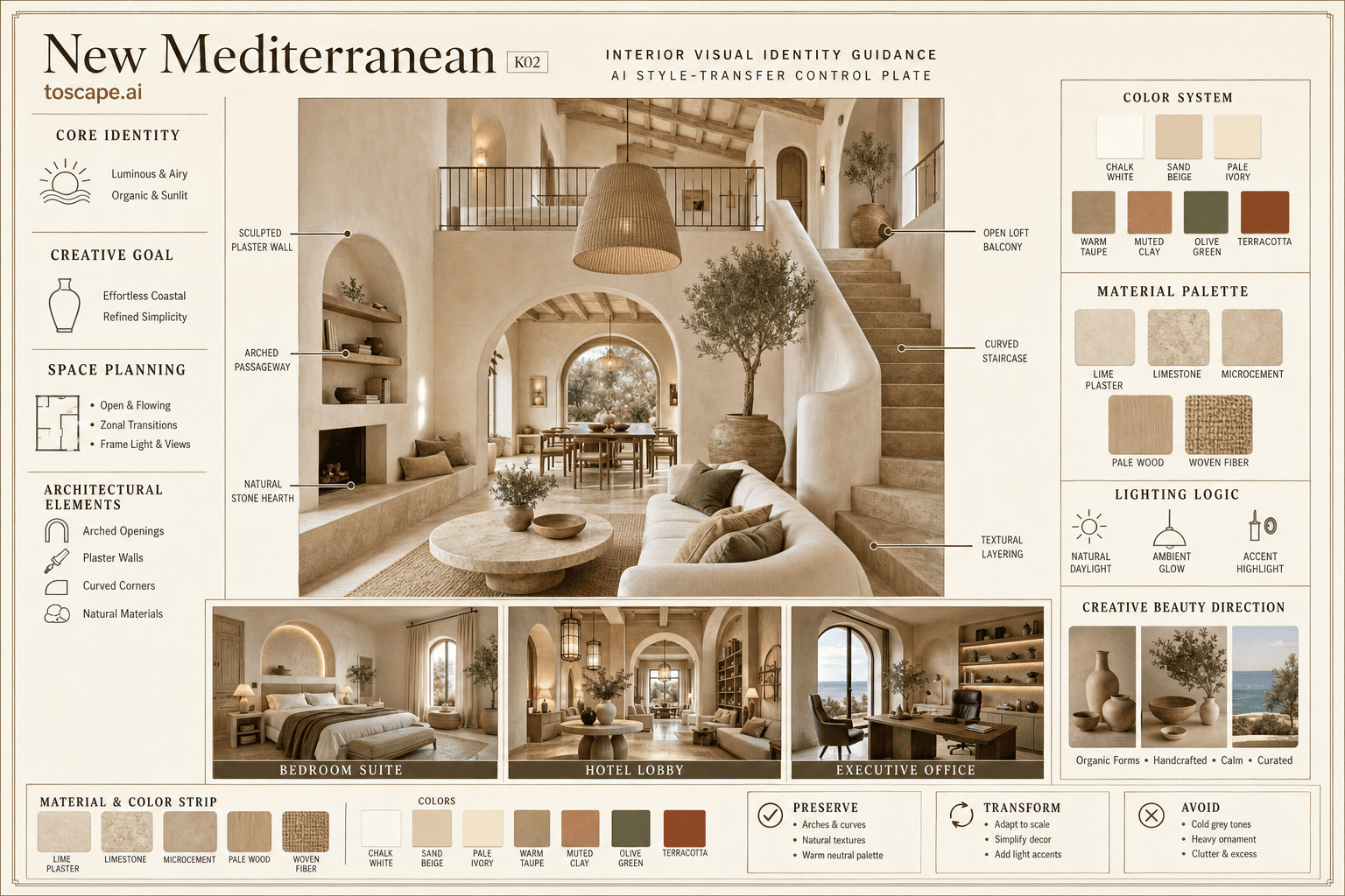 New Mediterranean interior style hero plate