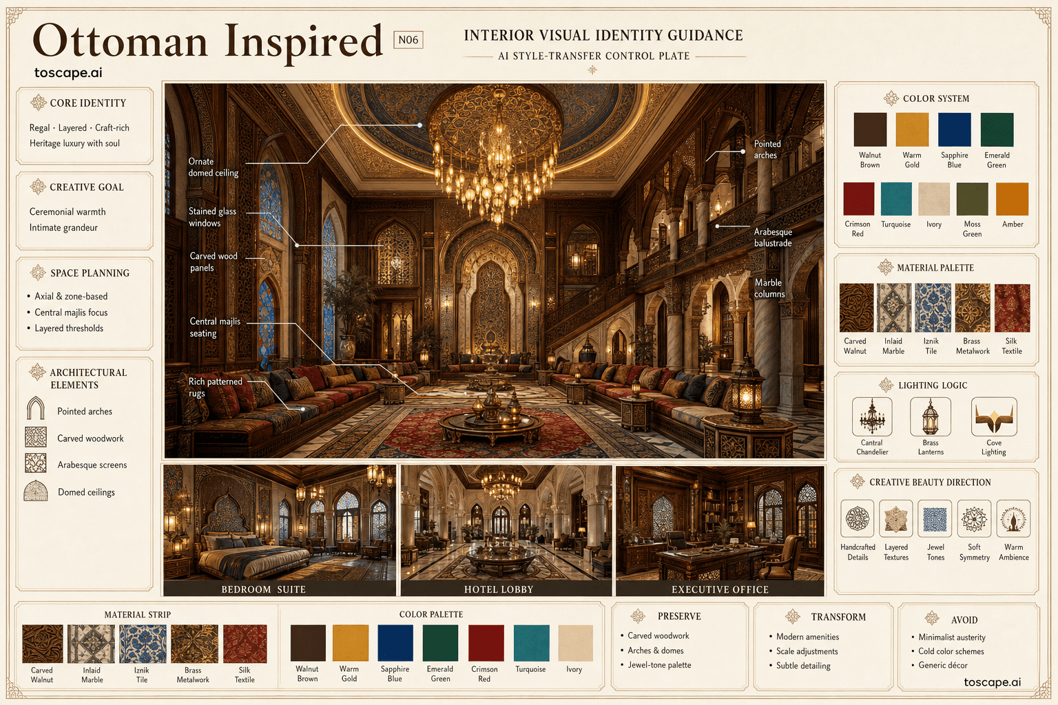 Ottoman Inspired interior style hero plate