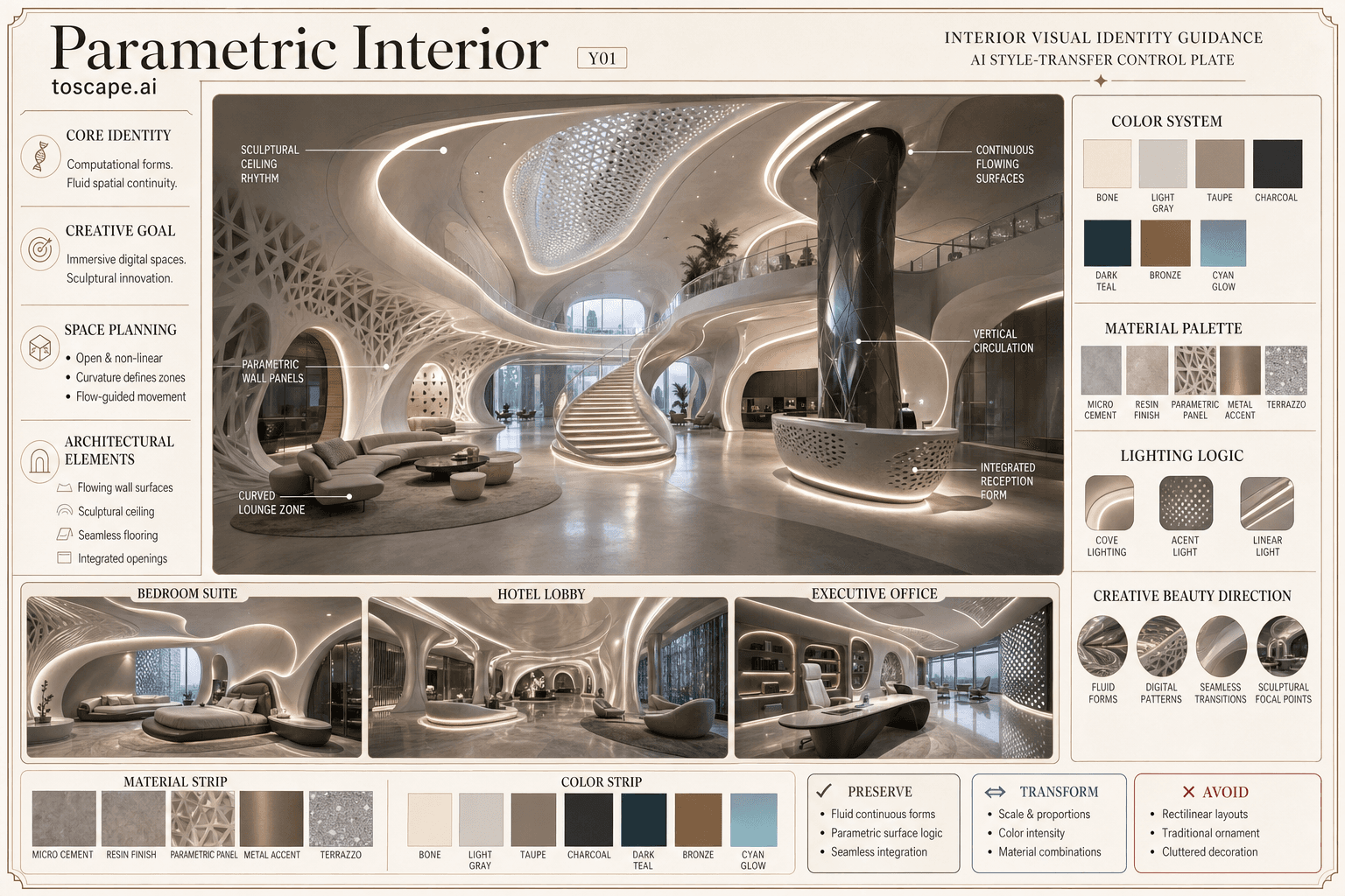 Parametric Interior interior style hero plate