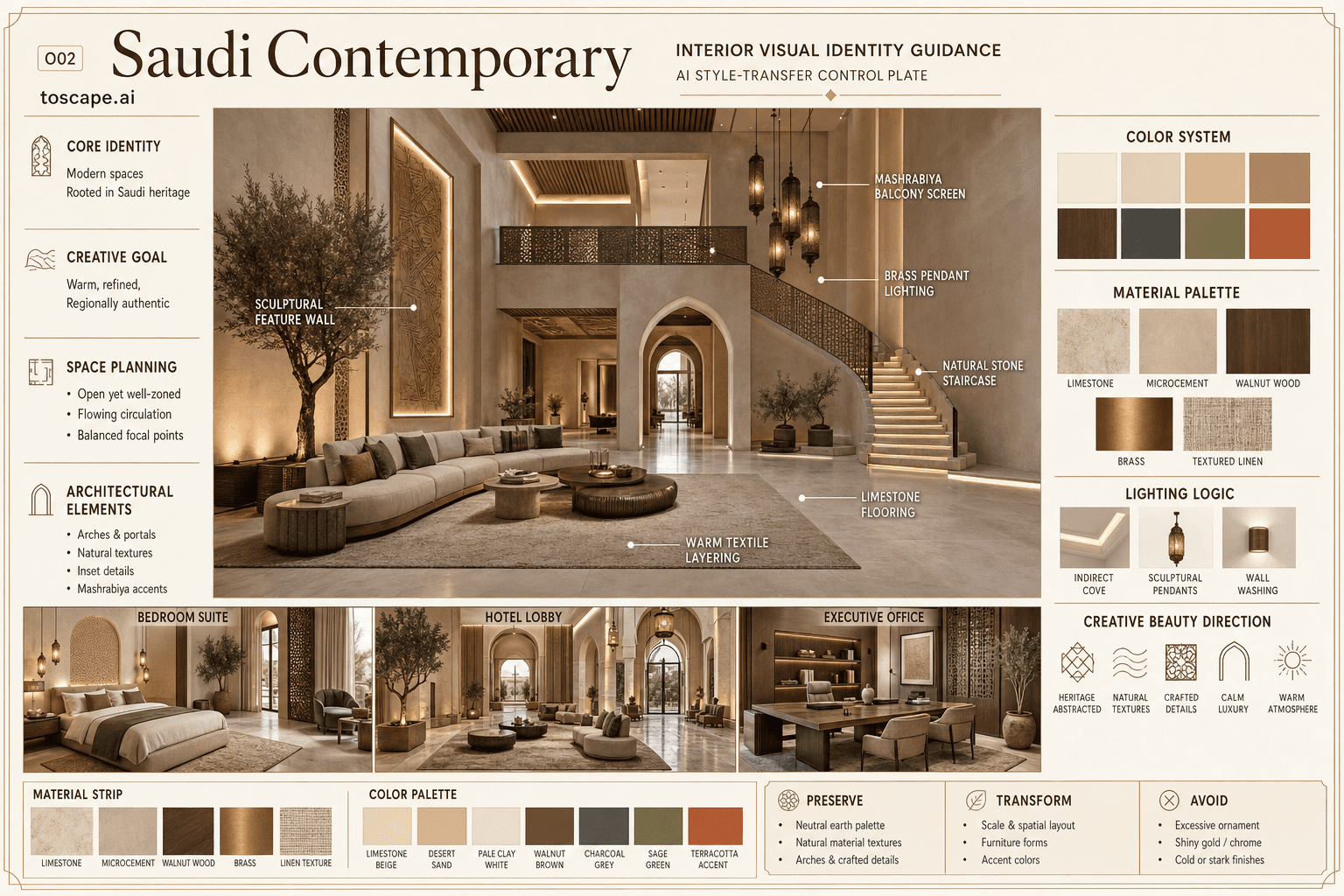 Saudi Contemporary interior style hero plate