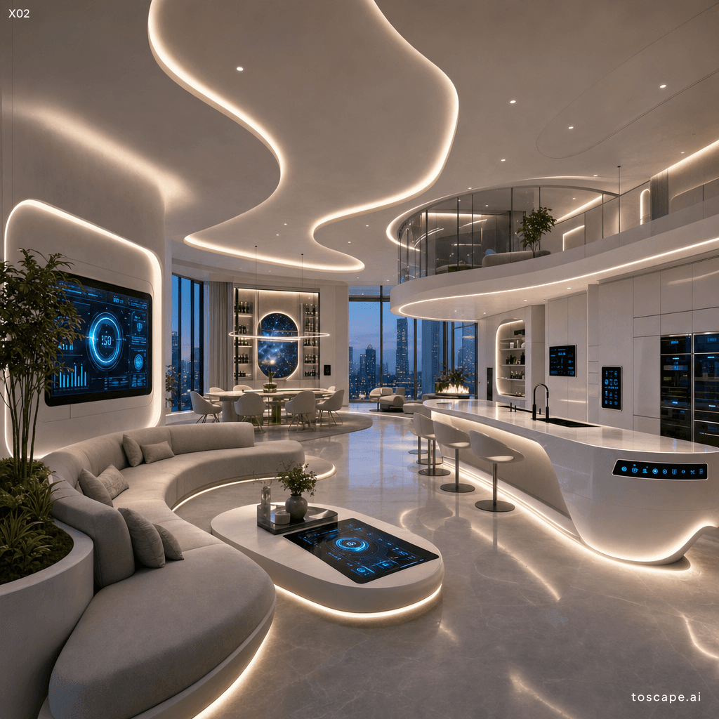 Smart Home Futurism interior style reference