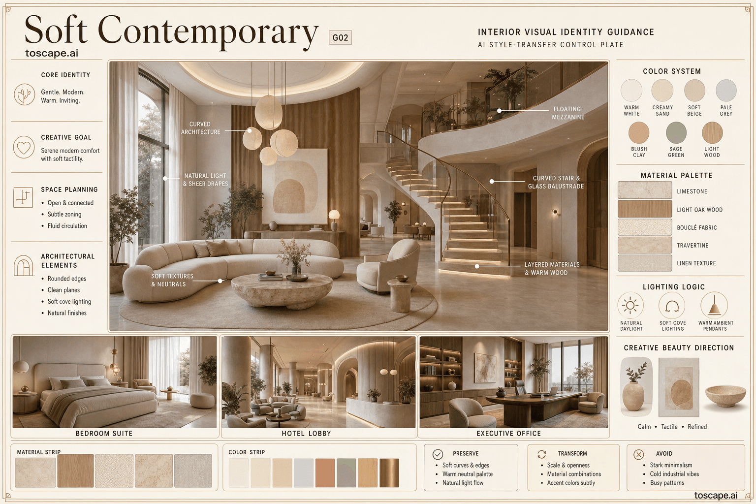 Soft Contemporary interior style hero plate