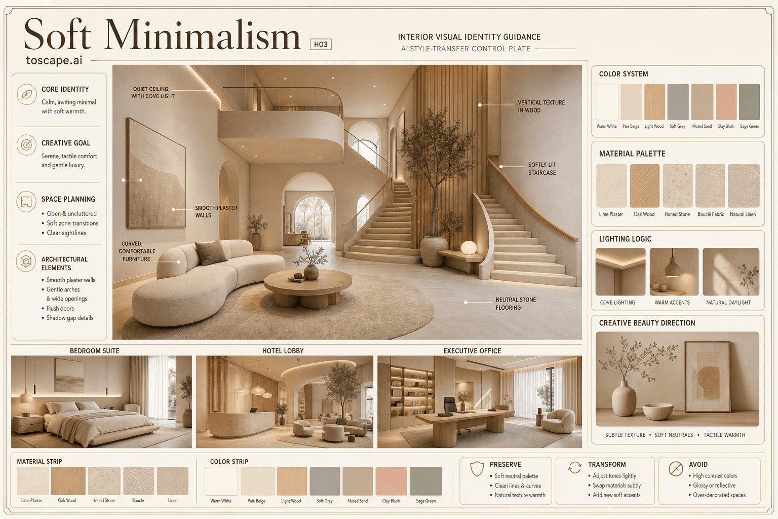 Soft Minimalism interior style hero plate