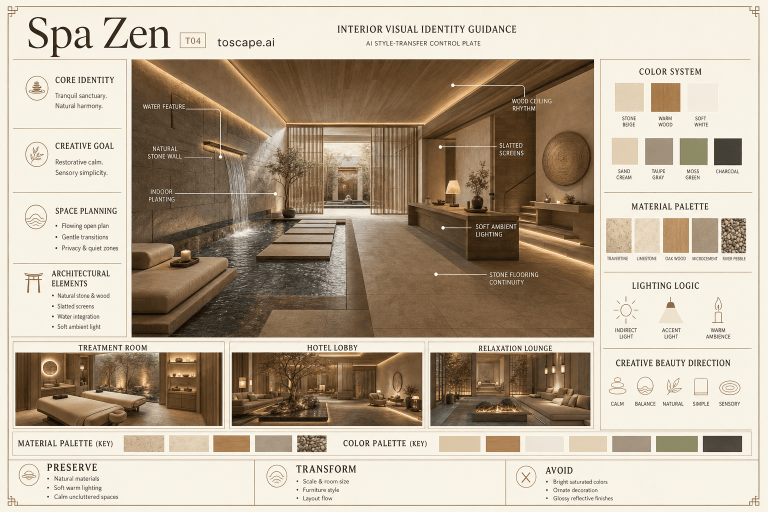 Spa Zen interior style hero plate