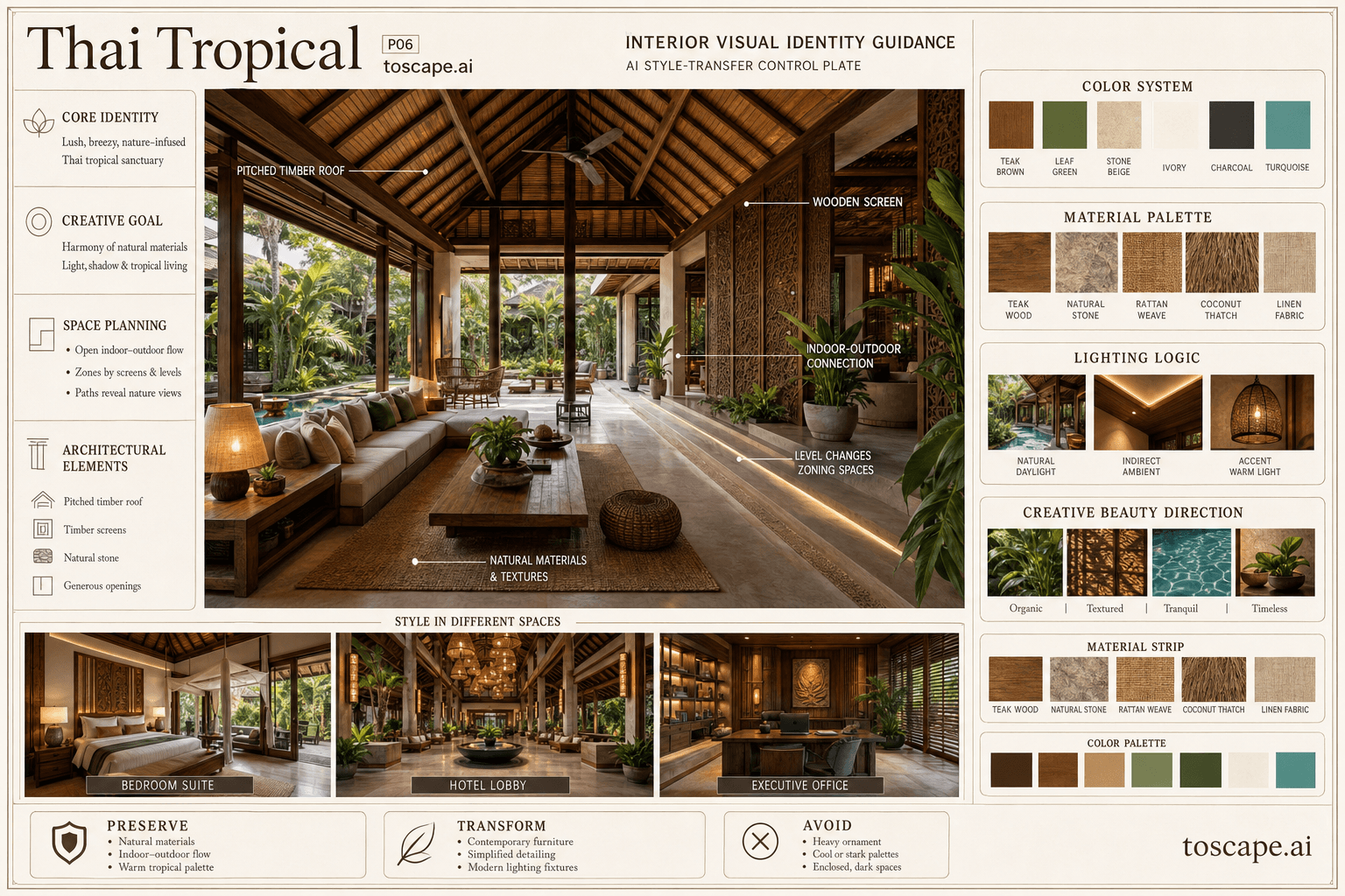 Thai Tropical interior style hero plate